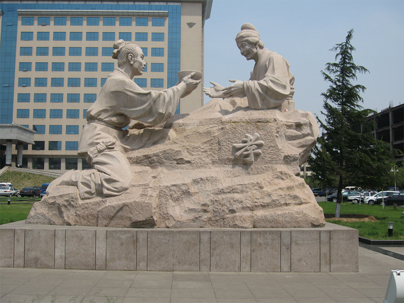 孝文化石雕像