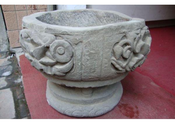 仿古石雕花盆_石雕花盆制作图片