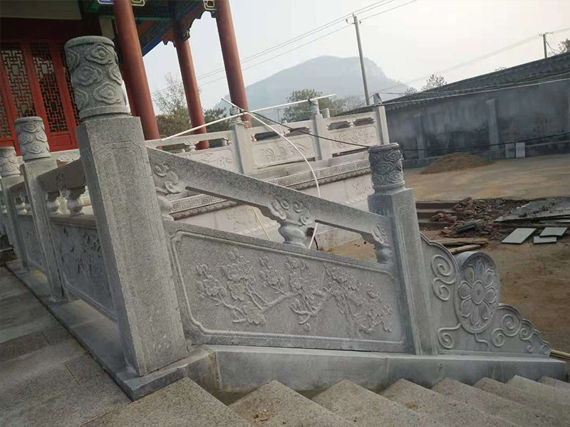 寺庙花岗岩阶梯栏杆