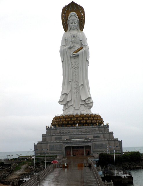 石雕南海观音厂家_南海三面观音图片