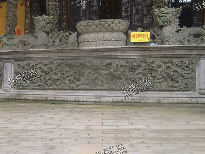 寺庙九龙壁浮雕壁画